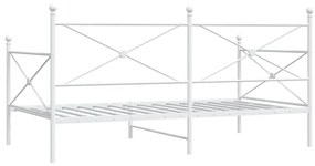 kanapéágy matrac nélkül fehér 100x200 cm acél