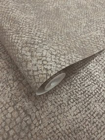 Holden Decor Essence Boa taupe kígyóbőr mintás fémhatású vlies tapéta – 66281