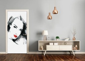 Poszter tapéta ajtóra Portré, nő 75x205 cm