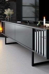 TV szekrény Chrome Line - Anthracite, Black