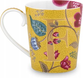 Floral Fantasy bögre Yellow "f" PiP Studio, 350 ml