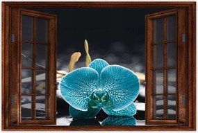 Poszter 60x40 Türkiz orchidea Virág