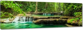Vászonkép 60x20 Erawan vízesés Thaiföld