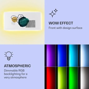 Klarstein Mojave 1000 smart, infravörös hősugárzó 2 az 1-ben, konvektor, 120 x 60 cm, 1000 W, RGB világítás