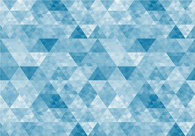 Fotótapéta Kék háromszögek Geometria Vinyl absztrakt 312x219 +ragasztó