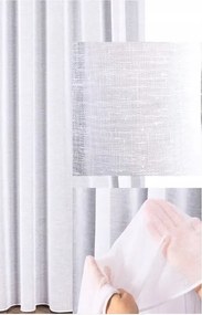 Függöny Fehér Matt Érdekes Szerkezet Függöny Divatos Wave szalaggal 240x120