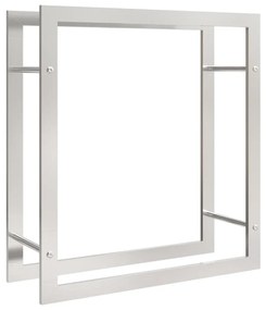 rozsdamentes acél tűzifatároló 80x28x86 cm