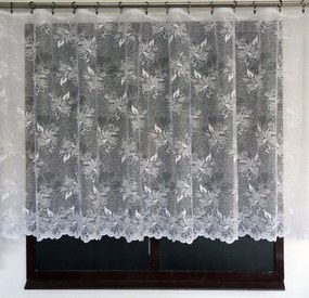 Mg Függöny jacquard 33/100 Fehér 300X170 szalaggal