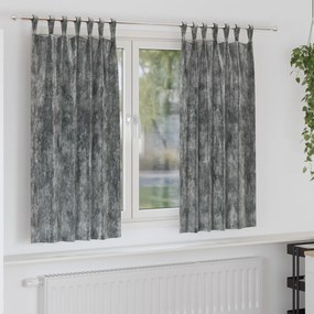Velúr Függöny 2 db Gombfüllel Szürke 175x140 cm