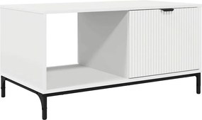 vidaXL Dohányzóasztal fiókkal Fehér 90 x 49 x 46 cm Faanyag