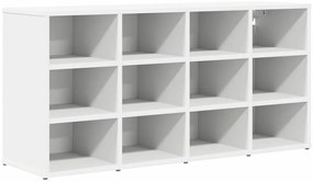 Cipősszekrény polcokkal Fehér 103 x 30 x 51 cm Faanyag