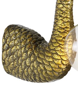 Vintage fali lámpa sárgarézzel - Animal Camel Bird