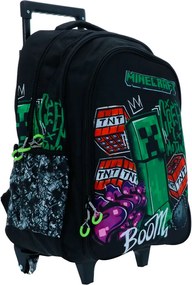 Minecraft Metro Art Boom gurulós iskolatáska, táska 46 cm
