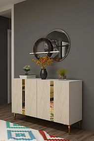 Anka 120 - White, Travertine, Gold