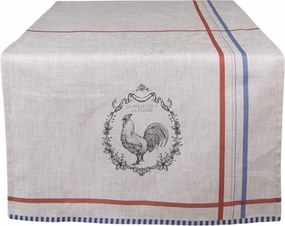 Bézs pamut futófelület kakassal Devine French Roster 50x140 cm