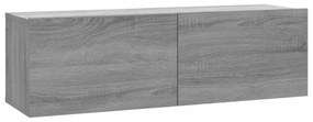 szürke sonoma színű szerelt fa TV-szekrény 100 x 30 x 30 cm
