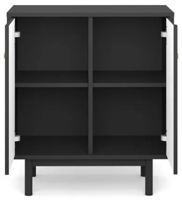 Komód Fekete Színben. MAZOMA 2D 79 cm.