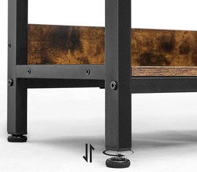 Könyvespolc 120 x 80 x 33 cm, barna fekete