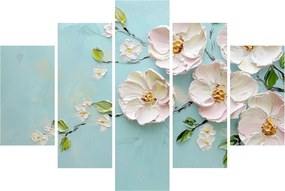 Kép - Virágok kék háttéren (150x105 cm)