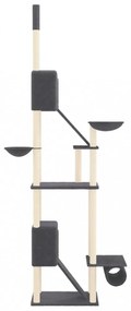 sötétszürke plafonig érő kaparófa 277-303 cm
