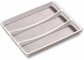 Kesper 30094 Műanyag evőeszköz-tartó, 3 rekeszes,fehér, 40,5 x 32,5 x 4,5 cm