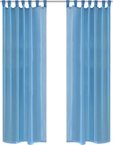 vidaXL Türkiz Átlátszó Függöny 140 x 175 cm 2 db
