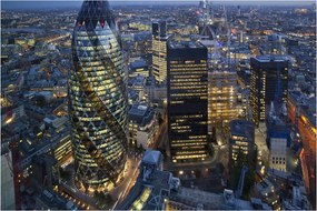 Kép - London esti panorámája (90x60 cm)
