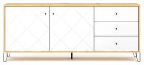 SULA komód artisan tölgy/fehér