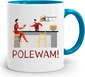 Kék Bögre Csaposnak Ajándék Nyomtatott Fényképpel