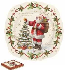 Porcelán desszerttányér 20cm, dobozban, Magic Christmas
