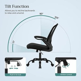 irodai szék összecsukható karfákkal, ergonomikus számítógépes szék