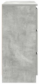 betonszürke szerelt fa tálalószekrény 80x35x76 cm
