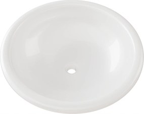 Mosdókagyló Süllyesztett Pultba Kerek Kicsi 40 Fehér Fényes Fürdőszoba