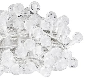 gömb alakú 8 funkciós meleg fehér tündérfényfüzér 400 LED 40 m