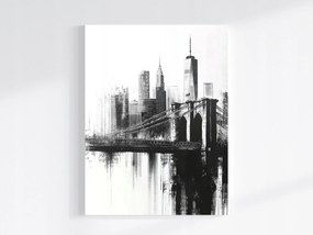 Vászonkép Canvas Tájkép Vázlat New York Manhattan Panoráma 75x100