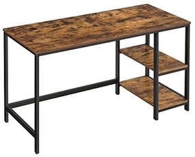 Íróasztal / számítógépasztal polcokkal - Vasagle Loft - 140 x 60 cm