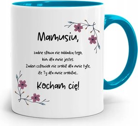 Kék Bögre Anyukáknak Szeretlek! fényképes nyomattal