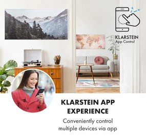 Klarstein Wonderwall Air Art Smart, infravörös hősugárzó, 120 x 60 cm, 700 W, alkalmazás, hegyek
