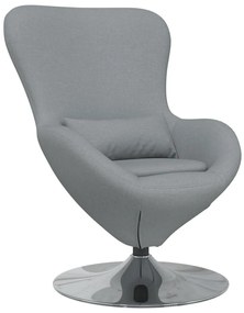tojásfotel világosszürke szövet