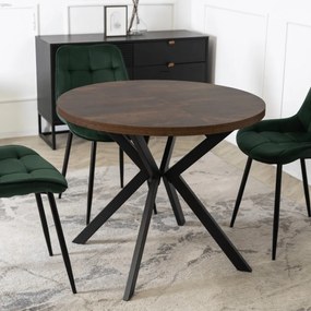 Bővíthető Étkezőasztal Rusztikus Tölgy/Fekete Színben. LUGO 90-190 cm