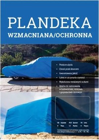 Erősített védőponyva – vízálló, fűzőlyukakkal, kék 2x3m