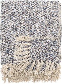 Szürkéskék lenkeverék takaró 130x160 cm Ocean – Bloomingville