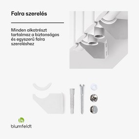 Blumfeldt Tallheo, 41 x 180, radiátor, fürdőszoba radiátor, csőradiátor, 1435 W, melegvizes, 1/2