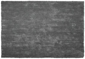 Sötétszürke hosszú szálú szőnyeg 140 x 200 cm DEMRE Beliani