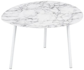 Ovoid Marble kisasztal L fehér