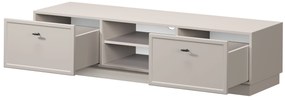 Lorini TV-szekrény 150 cm fiókokkal - kasmír / fekete T-bar fogantyúk