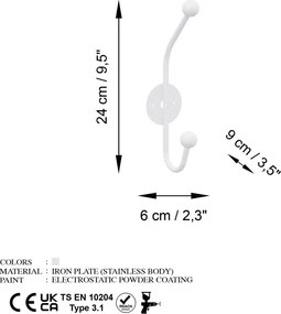 Fém falikampó, 6×9 cm – TR494PYT1169