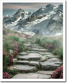 Poszterek keretben 40x50 Hegyi kilátás Tájkép Köd