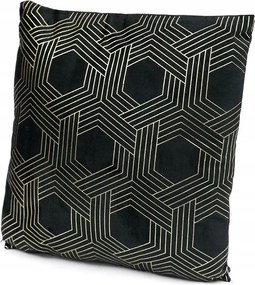 Dekorációs Párna Arany Fekete 45x45cm