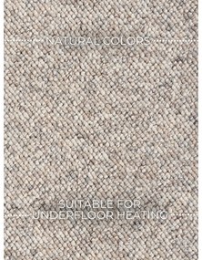 Szürke-krémszínű mosható futószőnyeg 80x240 cm Rocco Dark Cream – Elle Decoration